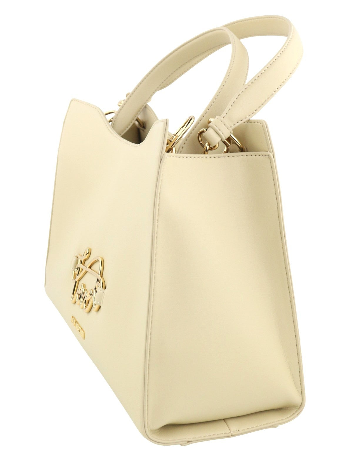 LOVE MOSCHINO Borsa PU Soul Women Bag OS Double Handles Gold Tone Details RRP230