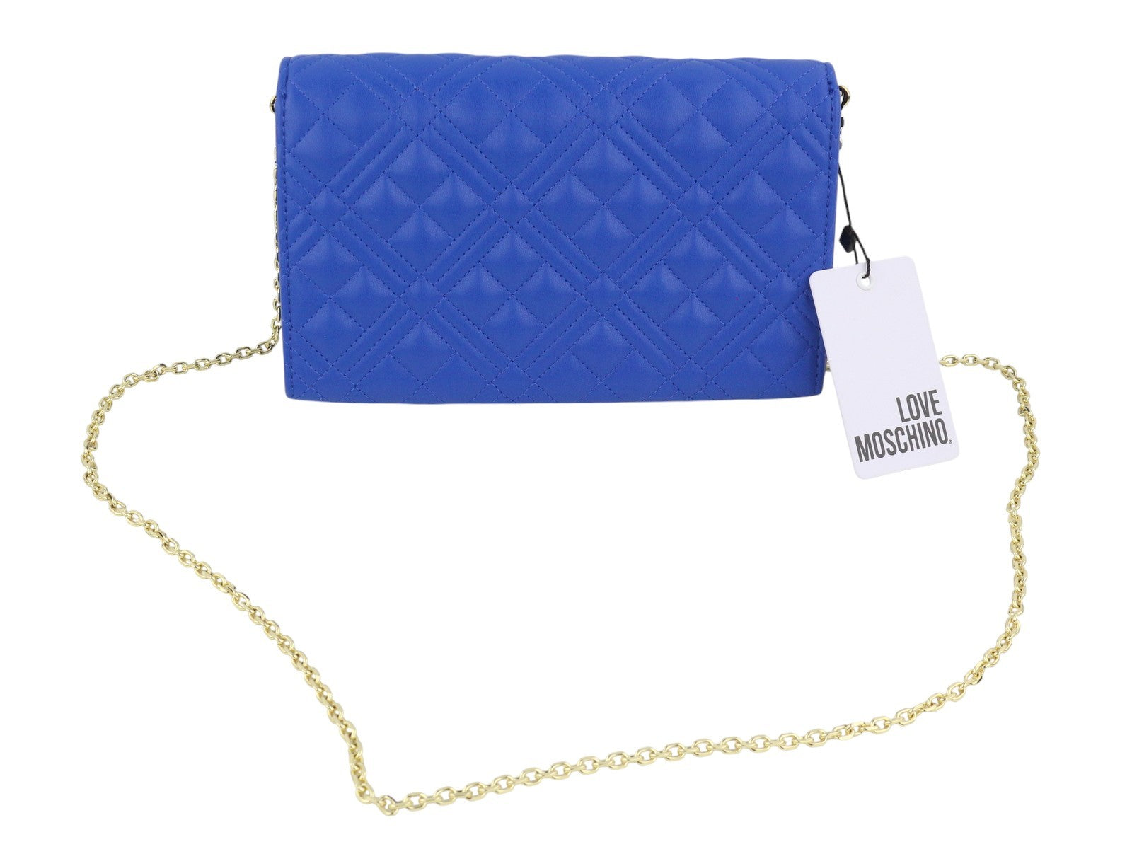 LOVE MOSCHINO Borsa Quilted PU Zaffiro Women Bag OS Blue Square Crossbody