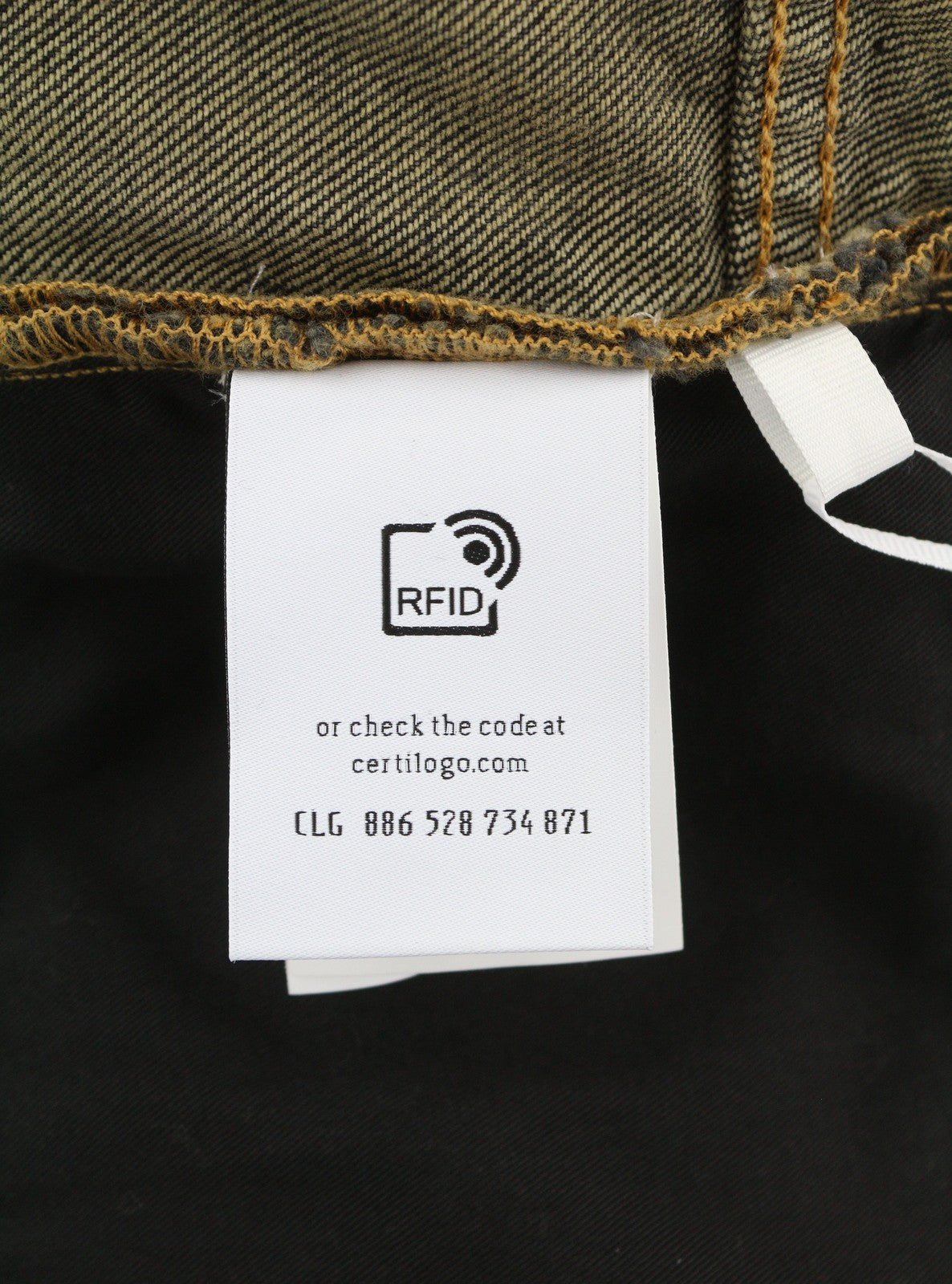 OFF-WHITE Men Jeans W34 Black Distress Faded Button Fly Regular Fit AW25