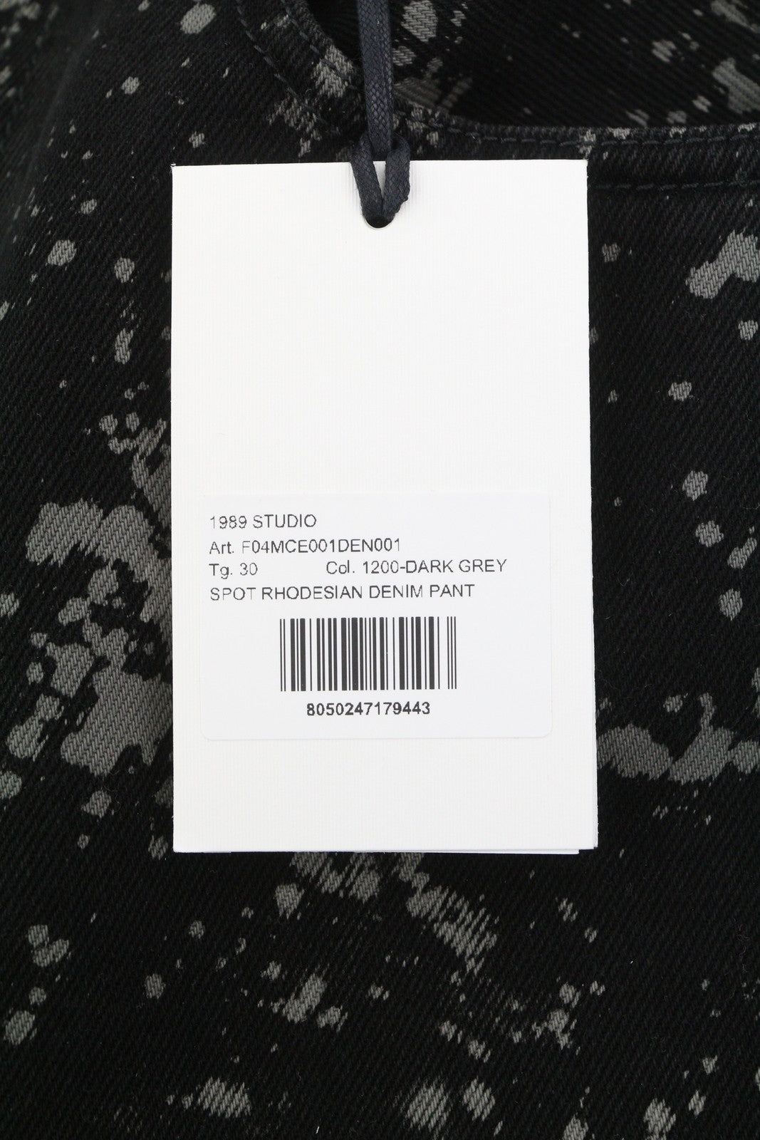 1989 STUDIO Spot Rhodesian Men Jeans W30 Black Paint Splatter Detail RRP501