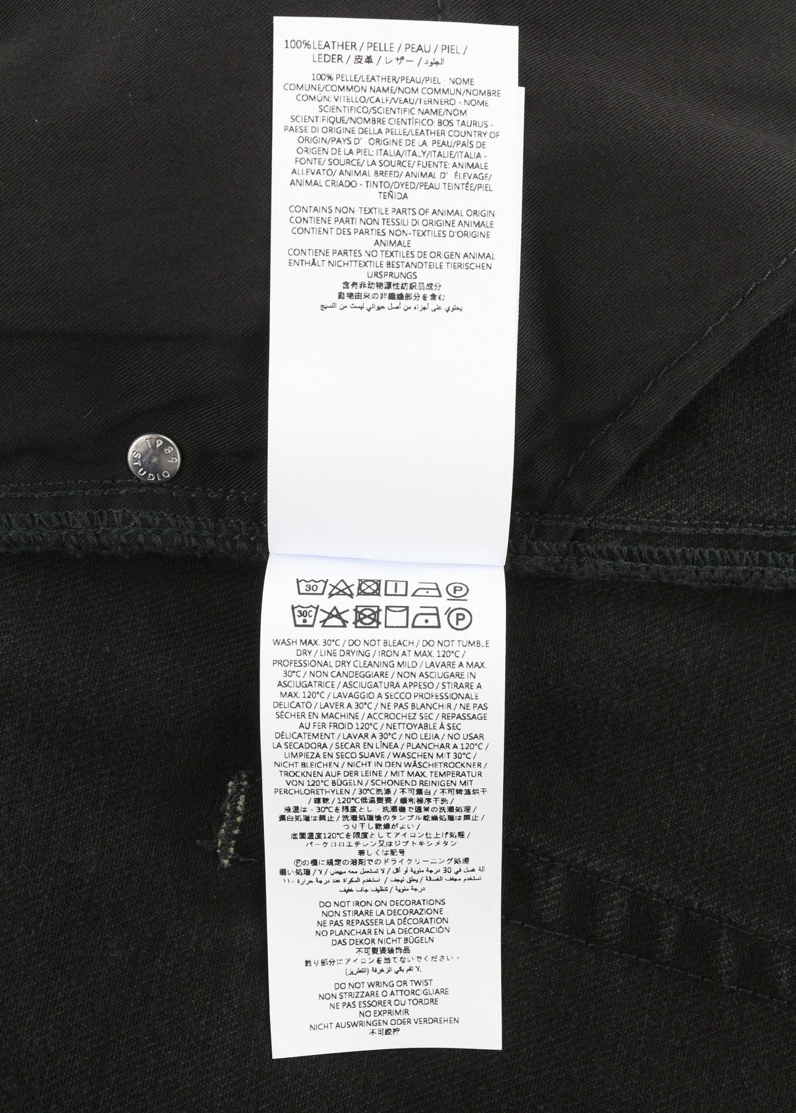 1989 STUDIO Spot Rhodesian Men Jeans W33 Black Paint Splatter Detail RRP501