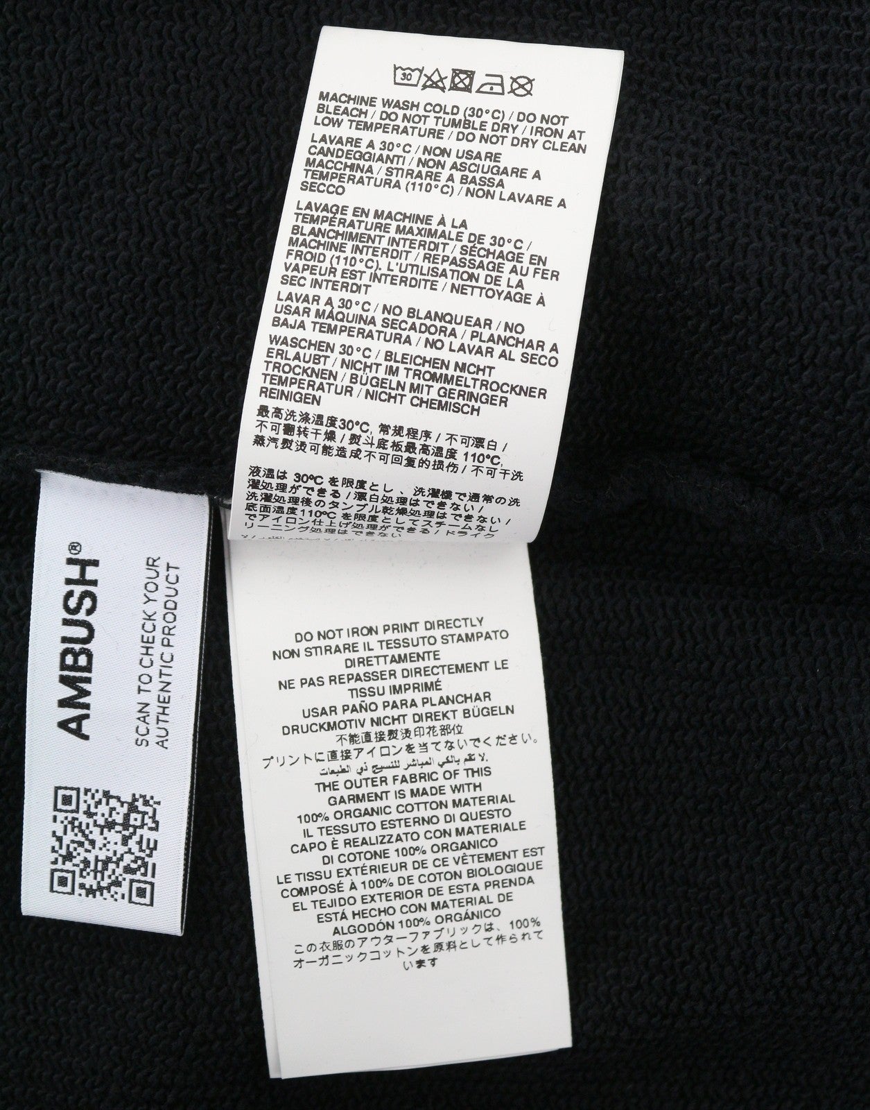 AMBUSH Pass Graphic Crewneck Tap Shoe Blanc Men Sweatshirt XL Distress RRP497