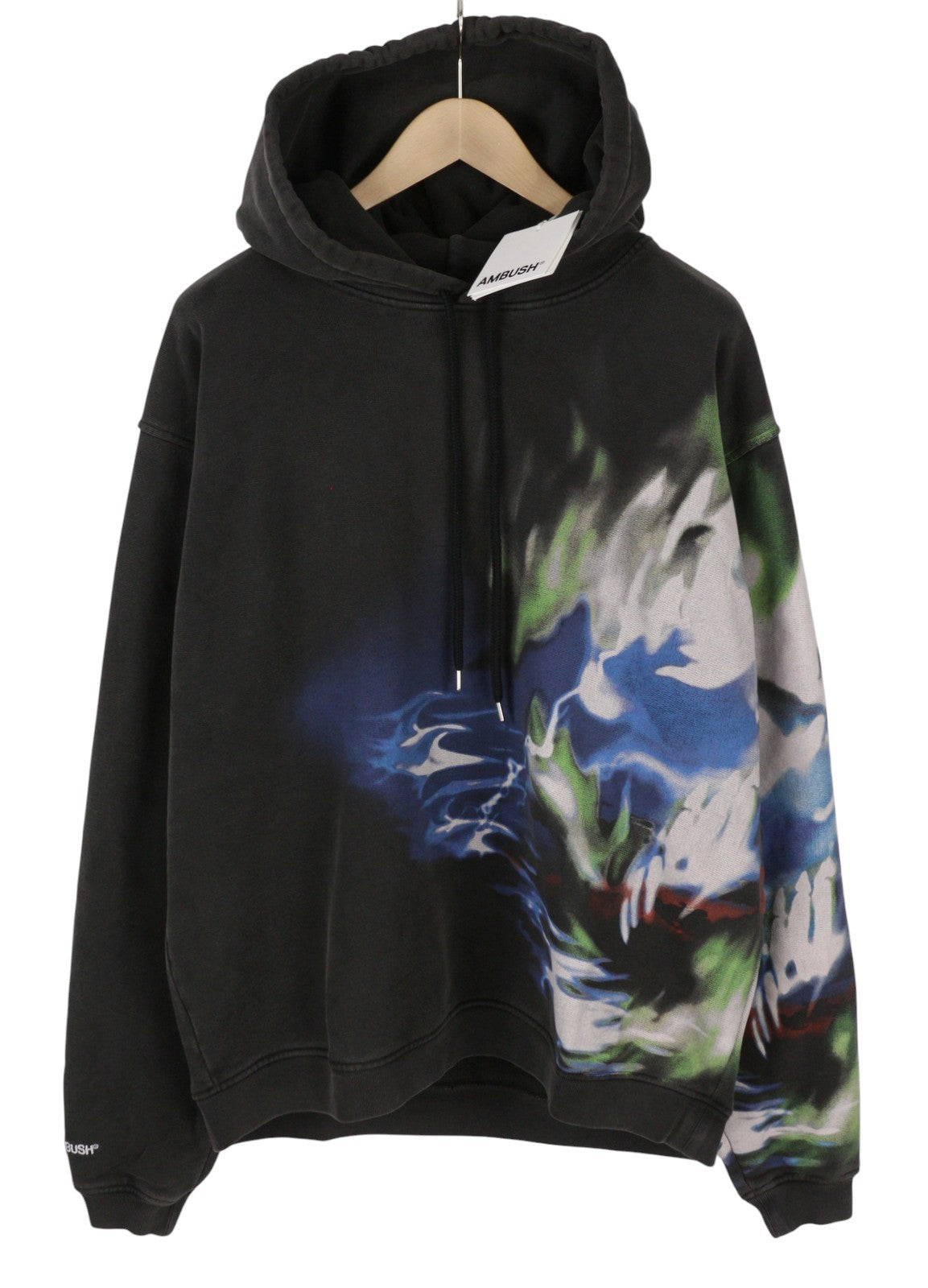 AMBUSH Graphic Tap Shoe Snorke Men Hoodie XL Grey Patterned Unisex RRP565