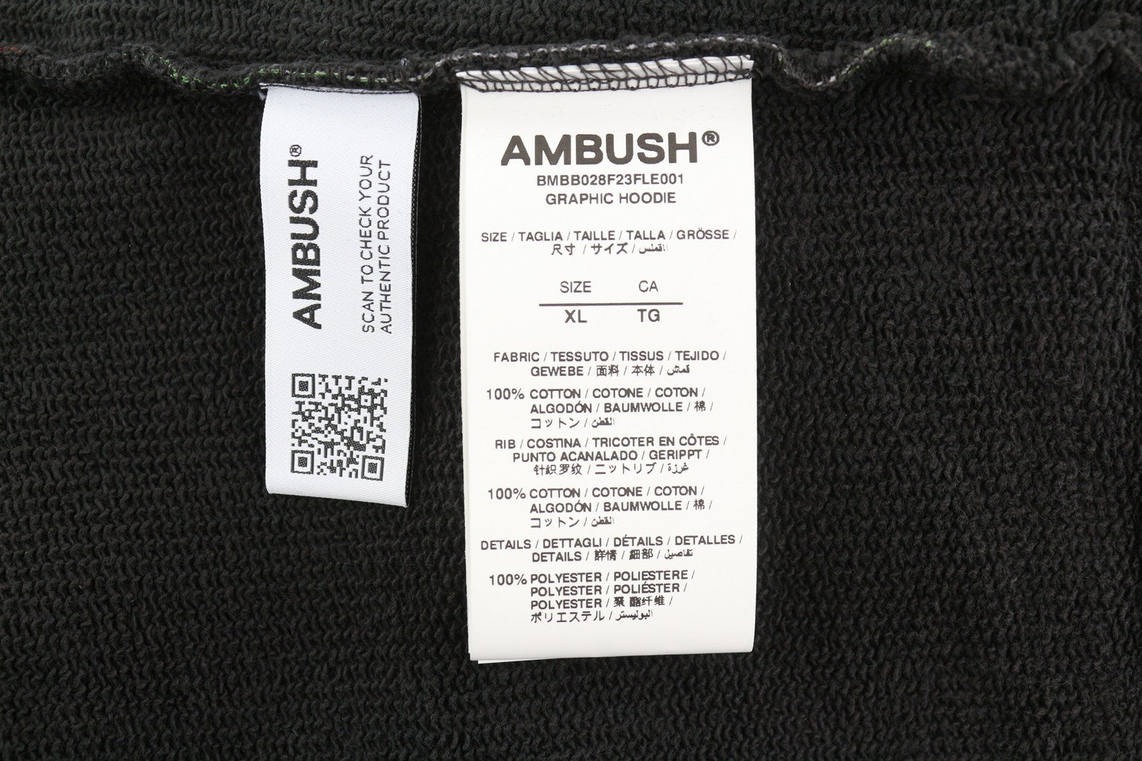 AMBUSH Graphic Tap Shoe Snorke Men Hoodie XL Grey Patterned Unisex RRP565