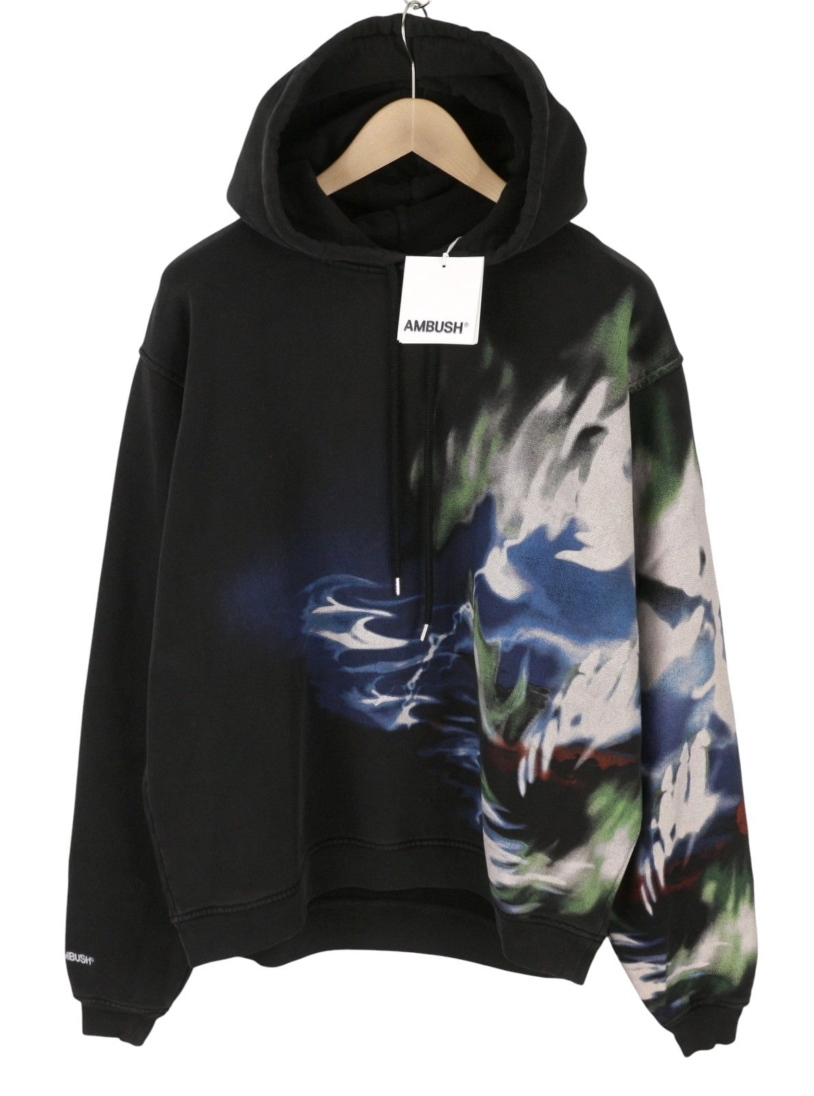 AMBUSH Graphic Tap Shoe Snorke Men Hoodie M Grey Patterned Unisex RRP565