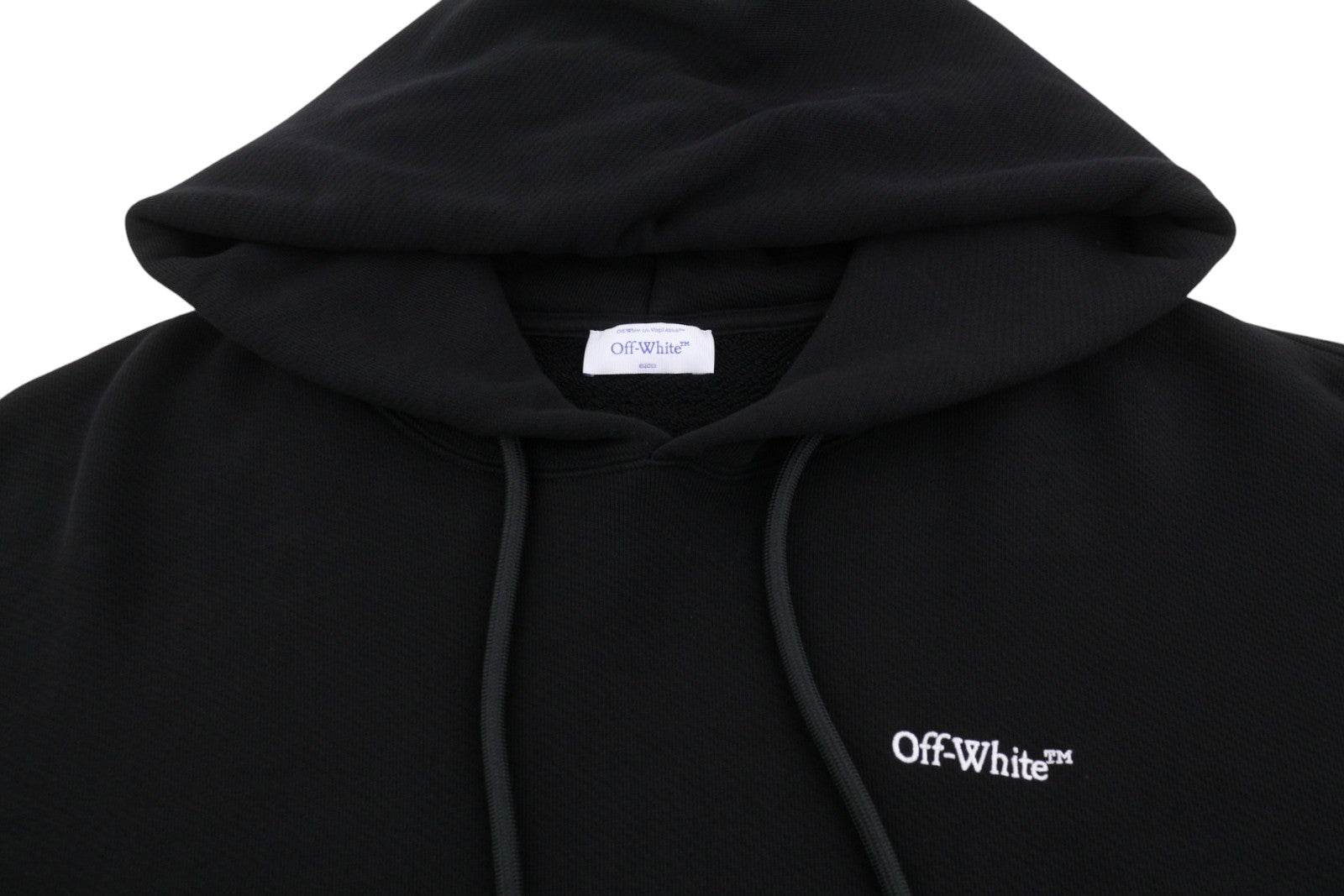 OFF-WHITE Scribble Men Hoodie XL Black Kangaroo Pocket Oversized Logo RRP539
