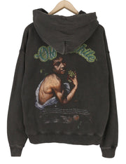 OFF-WHITE Bacchus Skate Men Hoodie XL Black Graphic Print Kangaroo Pocket RRP955