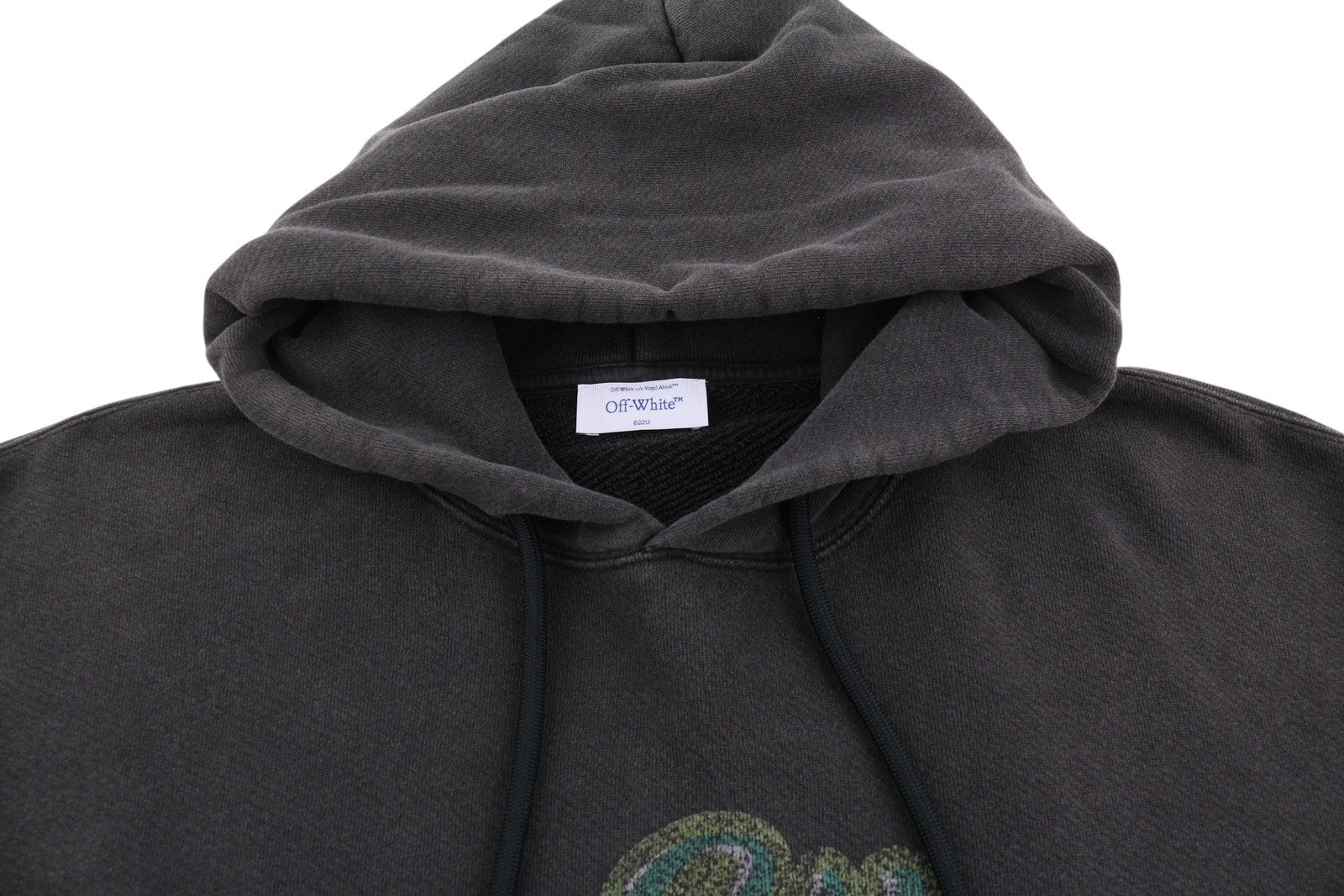 OFF-WHITE Bacchus Skate Men Hoodie XL Black Graphic Print Kangaroo Pocket RRP955