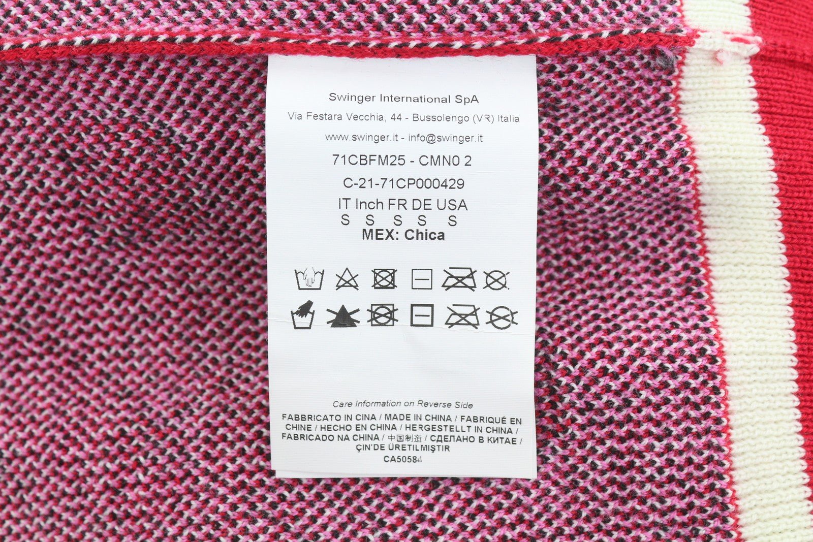 CHIARA FERRAGNI Norway Women Jumper S Red Wool Blend Tight-Knit Christmas Print