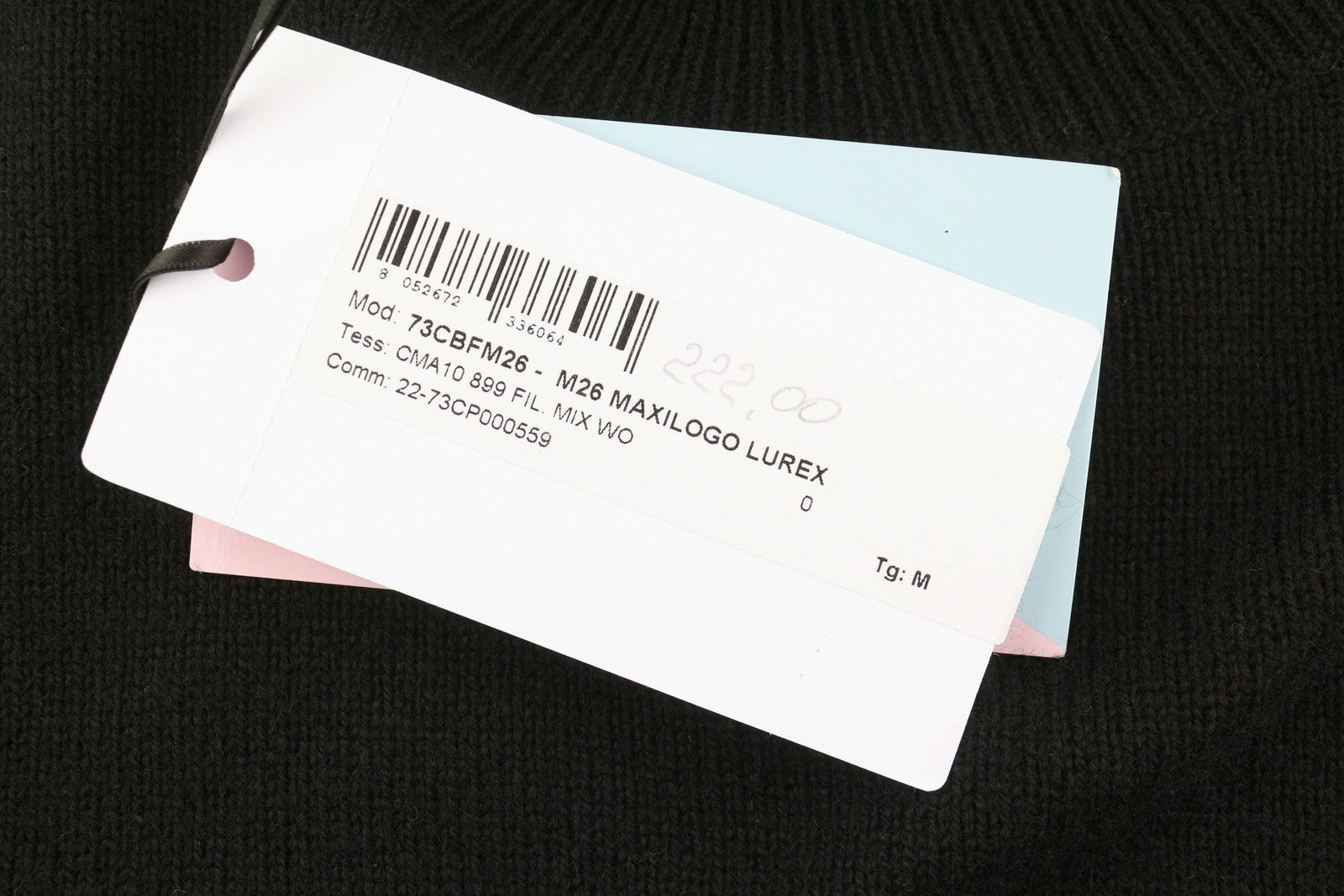 CHIARA FERRAGNI Maxilogo Lurex Women Jumper M Black Wool Cashmere Blend RRP220