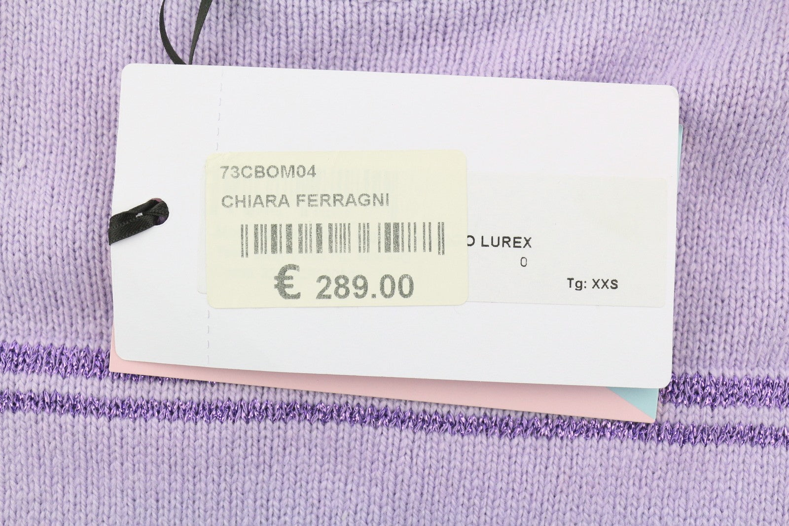 CHIARA FERRAGNI Women Dress 2XS Purple Wool Cashmere Blend Knit Mini RRP289