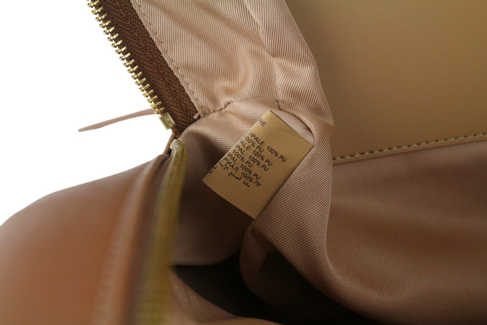 LOVE MOSCHINO Zaino PU Cammello Women Bag OS Brown Logo Zipped Backpack RRP232