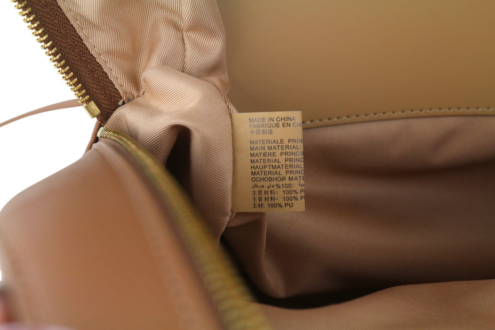 LOVE MOSCHINO Zaino PU Cammello Women Bag OS Brown Logo Zipped Backpack RRP232