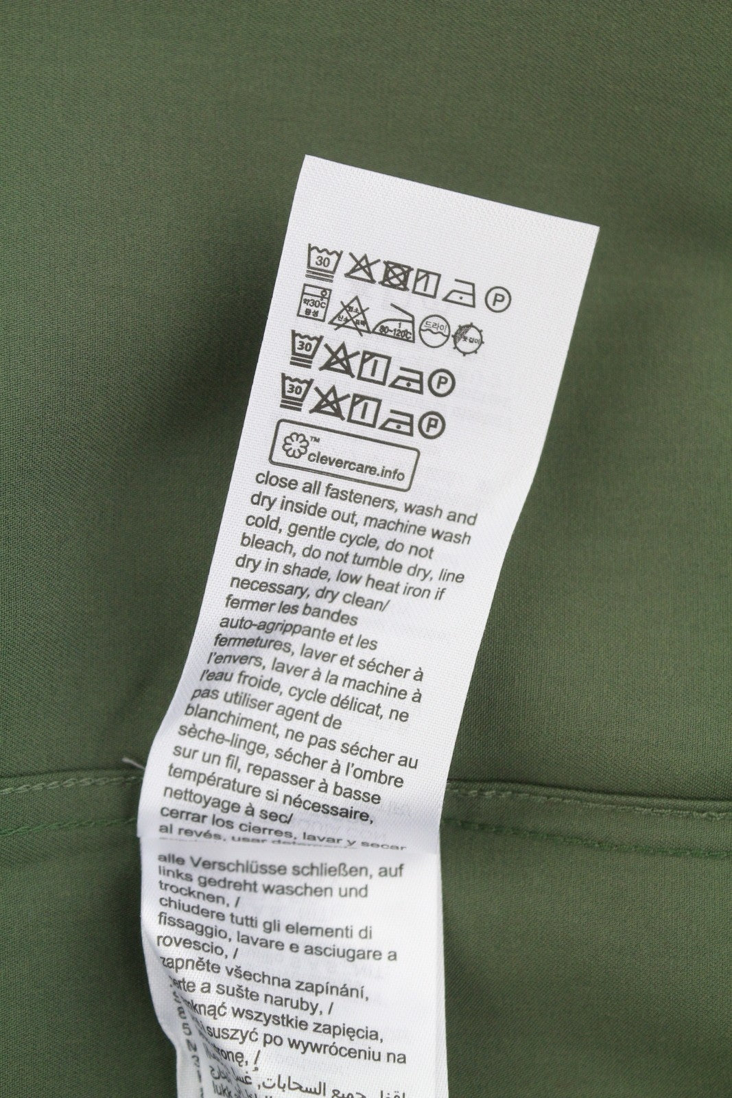 CALVIN KLEIN Minimal Twill Tail Men Shirt M Green Spread Patch Pocket Overshirt