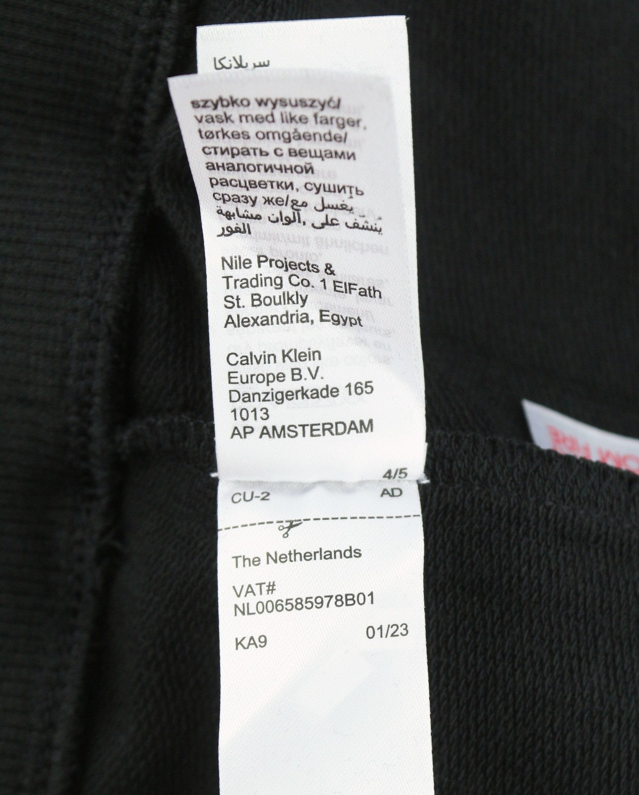 CALVIN KLEIN Men Sweatshirt XL Black Crew Embroidered Logo Sleepwear Pullover