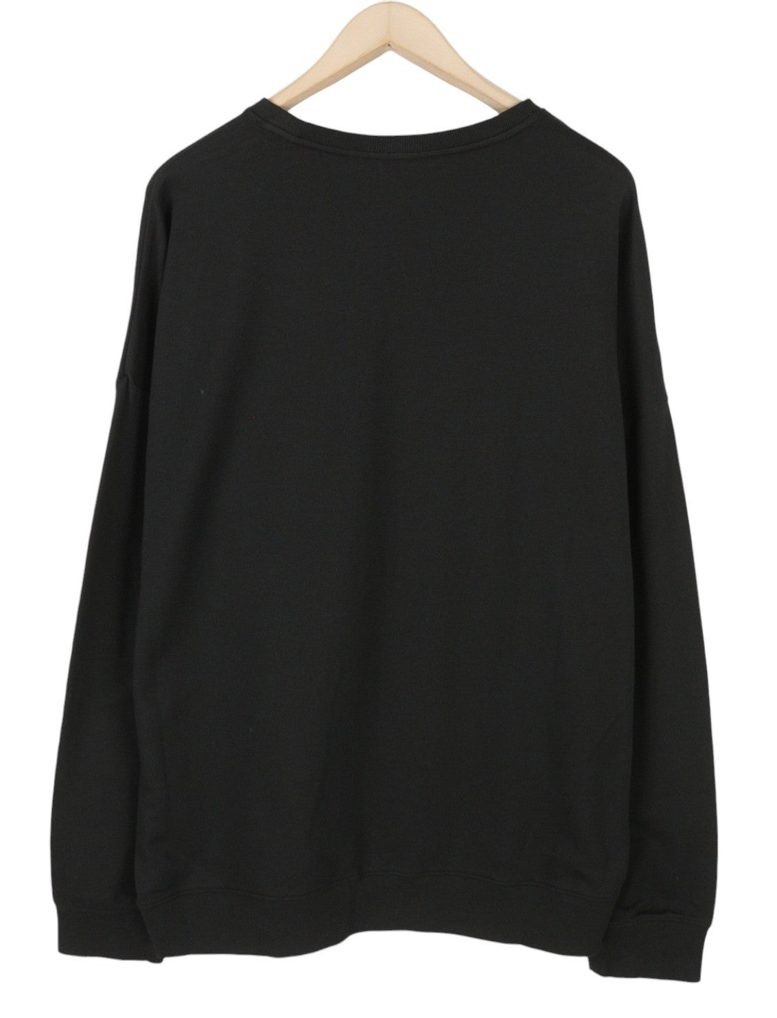 CALVIN KLEIN Men Sweatshirt XL Black Crew Embroidered Logo Sleepwear Pullover