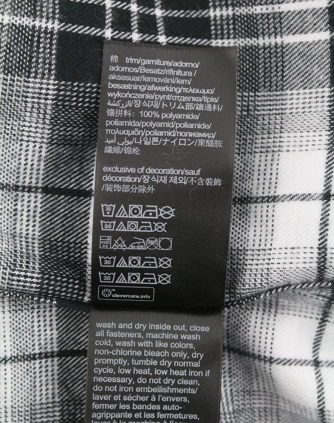 CALVIN KLEIN Men Shirt L Flannel Plaid Patch Pockets Spread Neck Logo Casual