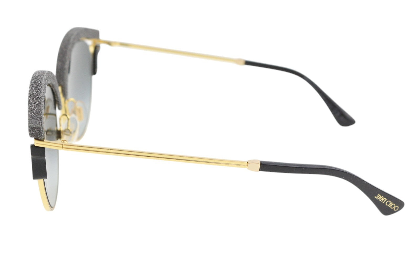 JIMMY CHOO Lash/S Women's Sunglasses OS Gold Tone Oval Glitter Frame RRP599