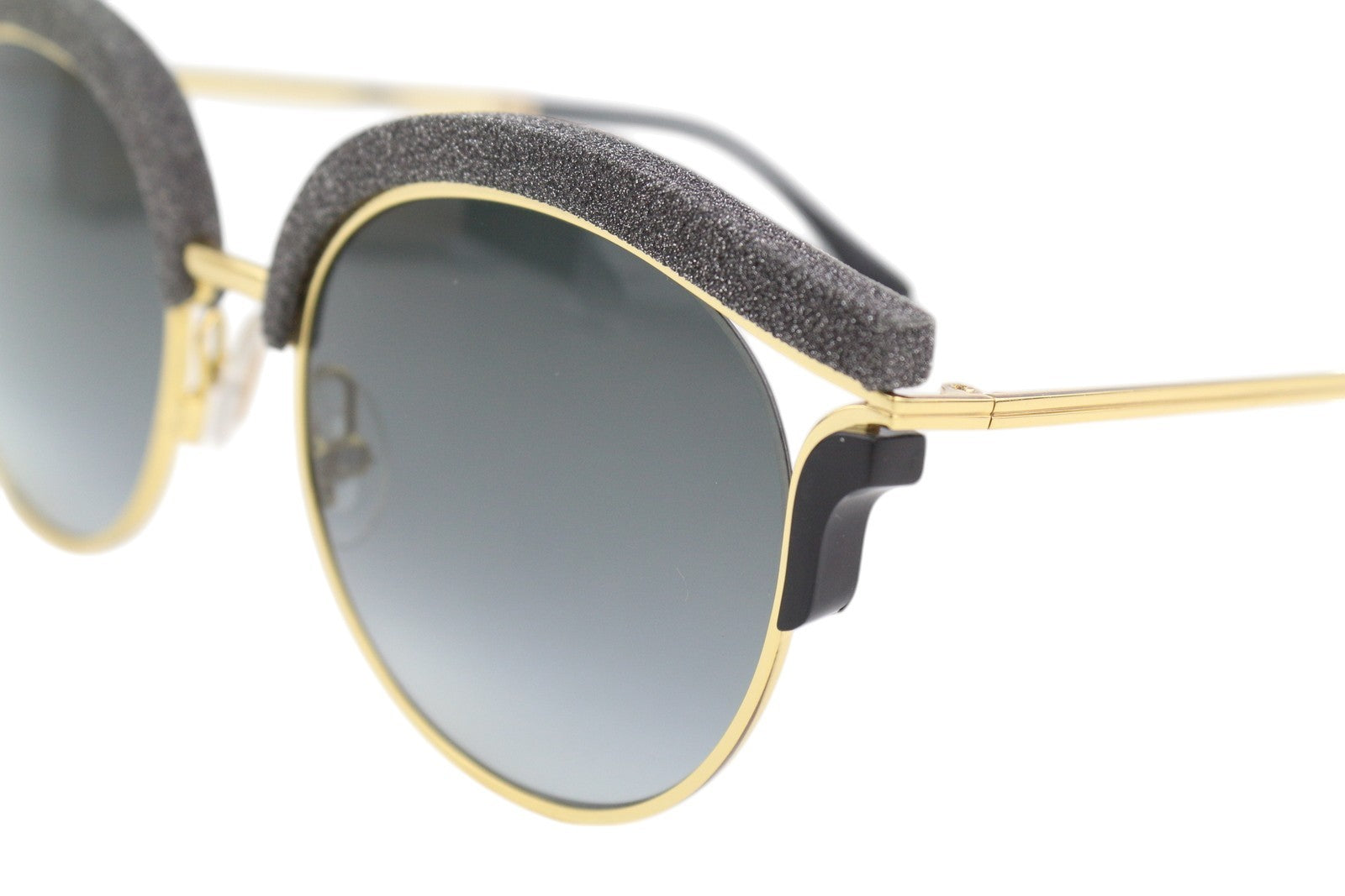 JIMMY CHOO Lash/S Women's Sunglasses OS Gold Tone Oval Glitter Frame RRP599
