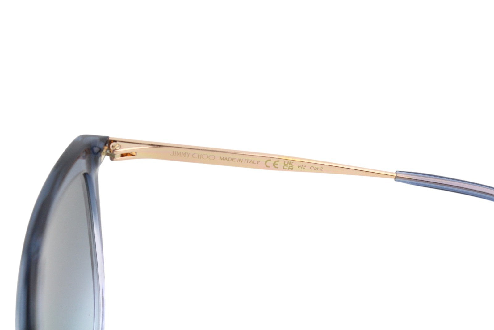 JIMMY CHOO Belinda/S Women's Sunglasses OS Blue Glitter Cateye Tinted RRP349