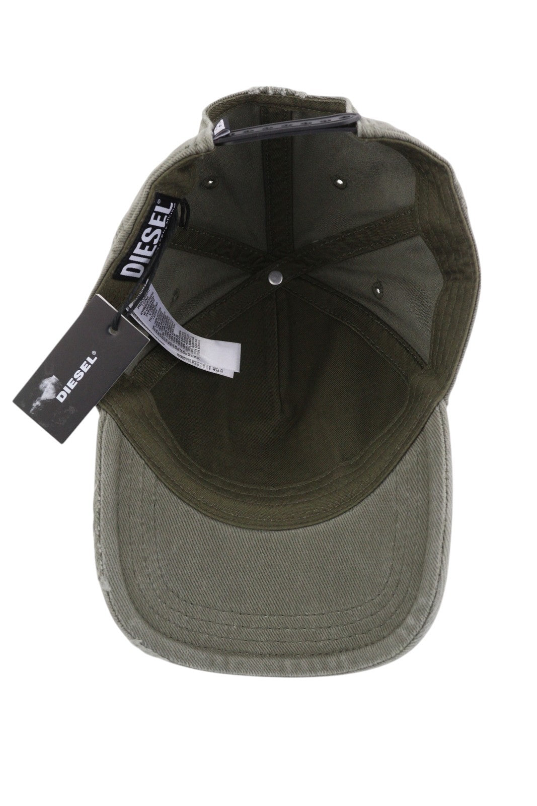 DIESEL C-Stone Men's Cap One Size Baseball D-Rill Usion Khaki Logo Cotton