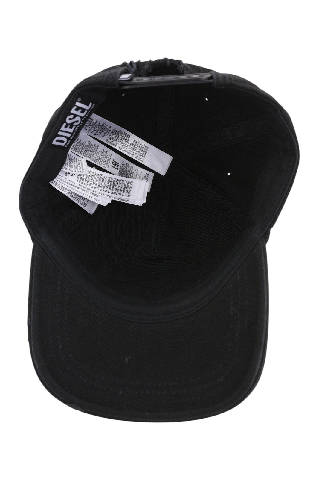 DIESEL C-Stone Men's Cap One Size Baseball D-Rill Usion Black Logo Cotton