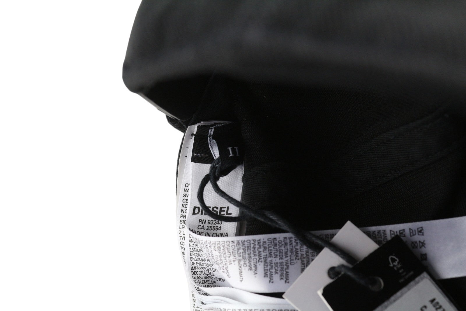 DIESEL C-Stone Men's Cap One Size Baseball D-Rill Usion Black Logo Cotton