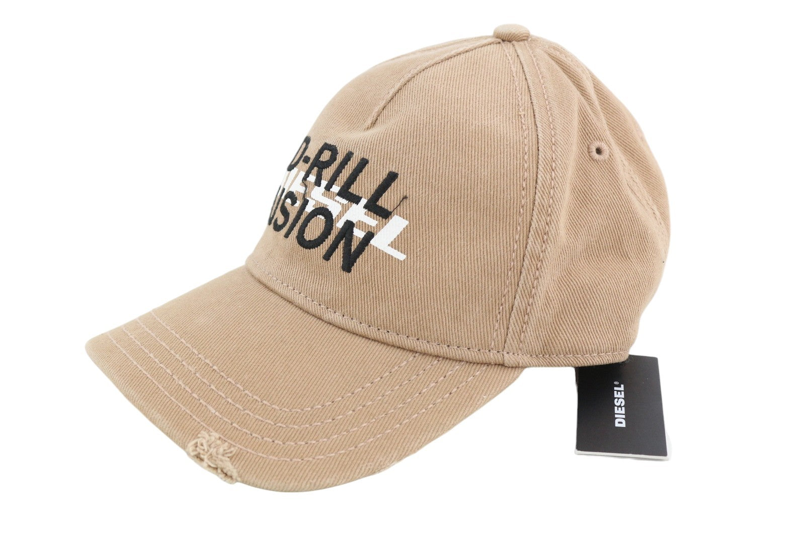 DIESEL C-Stone Men's Cap One Size Baseball D-Rill Usion Brown Cotton Logo