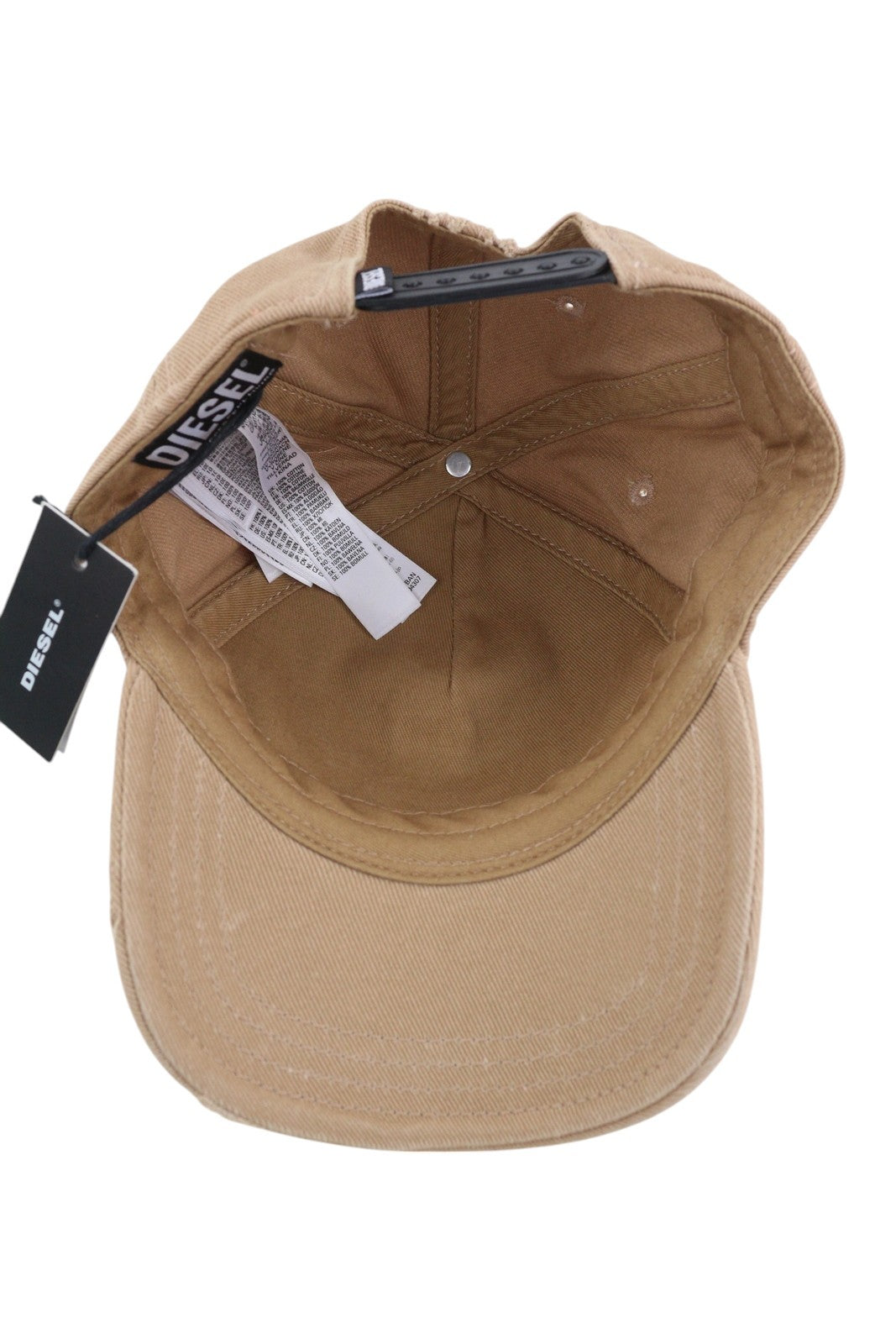 DIESEL C-Stone Men's Cap One Size Baseball D-Rill Usion Brown Cotton Logo