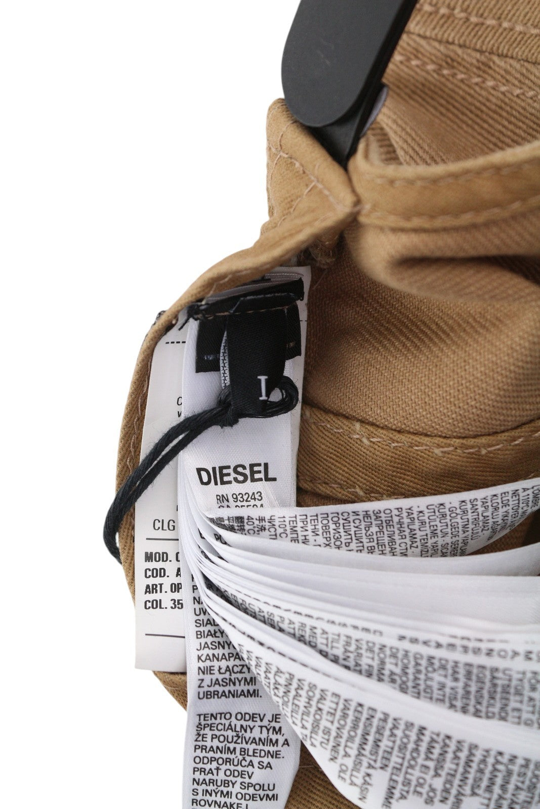 DIESEL C-Stone Men's Cap One Size Baseball D-Rill Usion Brown Cotton Logo