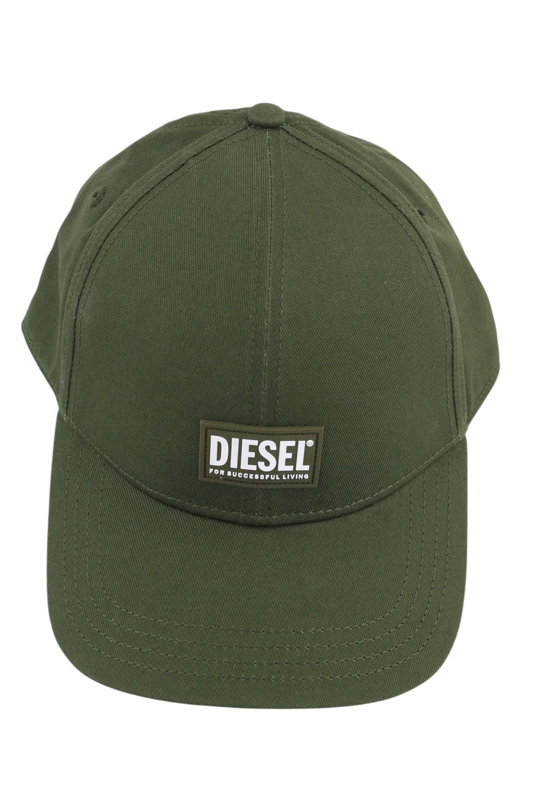 DIESEL Corry-Gum Men's Cap One Size Green Cotton Logo Casual All Seasons