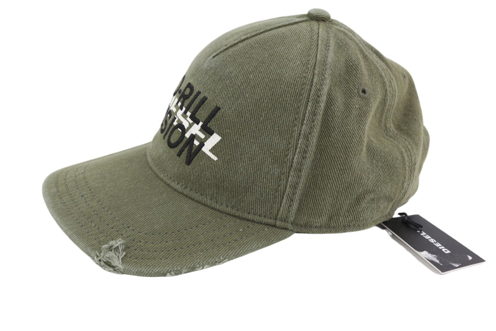 DIESEL C-Stone Men's Cap One Size Baseball D-Rill Usion Green Logo Cotton