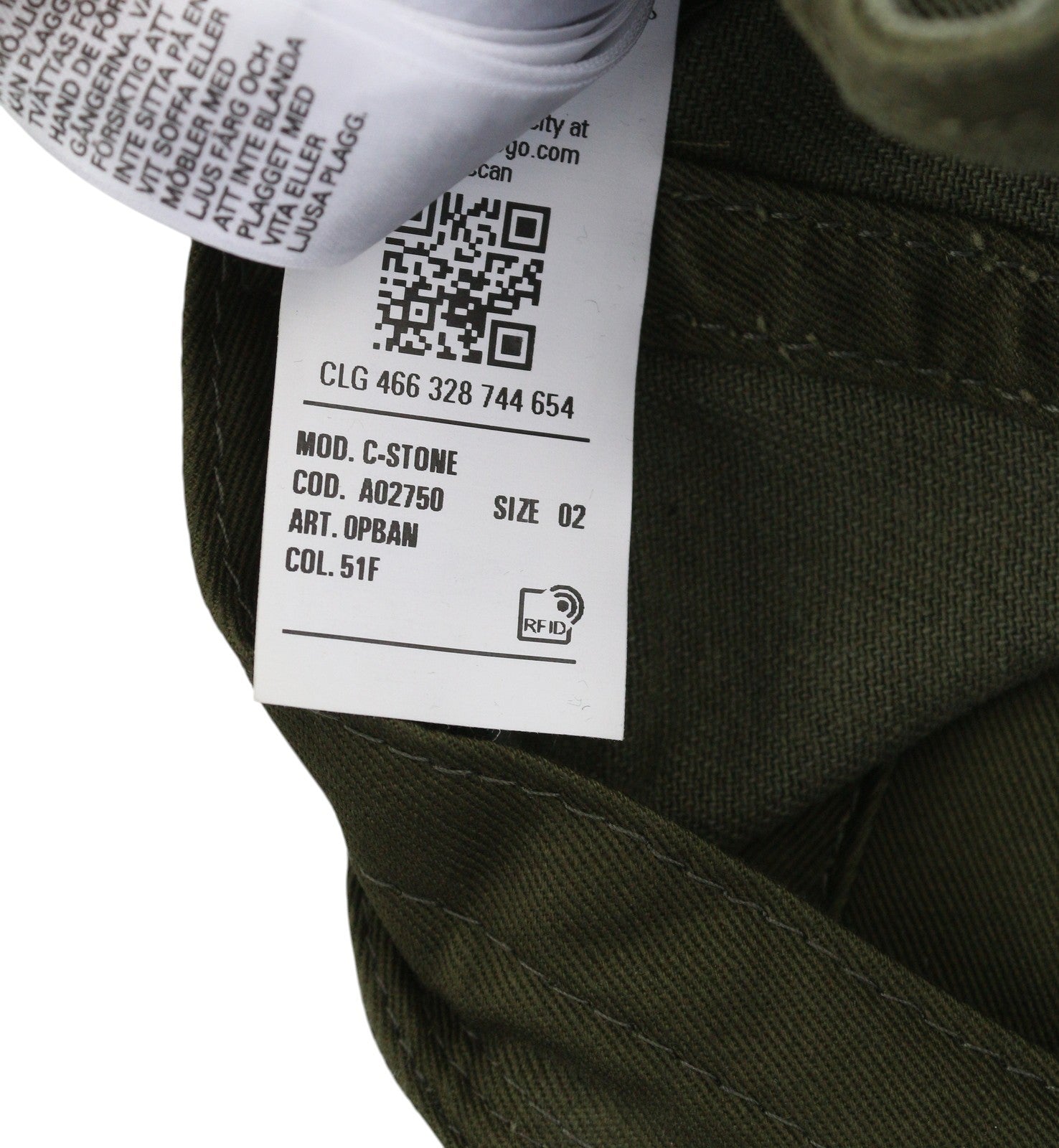 DIESEL C-Stone Men's Cap One Size Baseball D-Rill Usion Green Logo Cotton