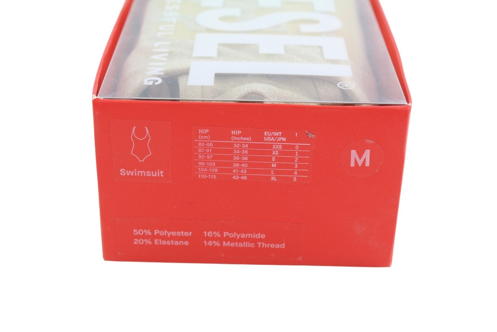 DIESEL Bfsw-Gretel Women's Swimsuit M One-Piece Glitter Stretch Beige RRP110