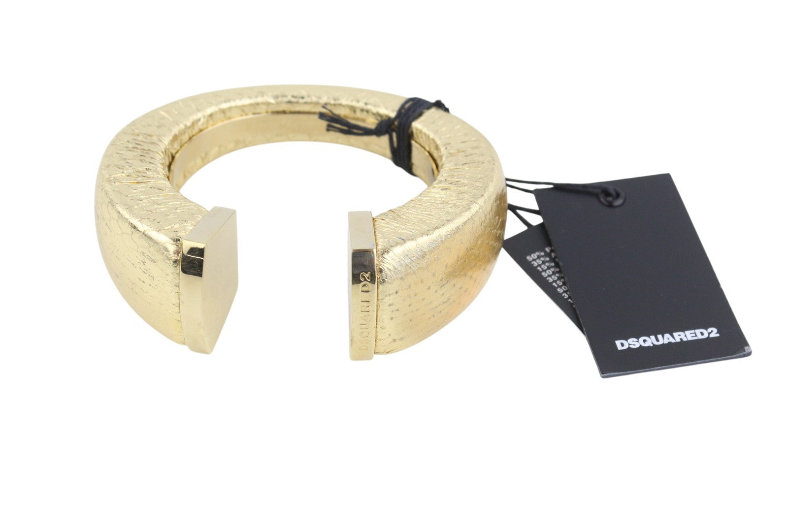 DSQUARED2 Ayers Oro Women Bracelet S Shiny Gold Tone Logo Armlet Casual