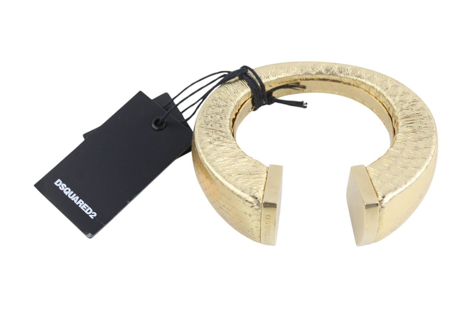 DSQUARED2 Ayers Oro Women Bracelet S Shiny Gold Tone Logo Armlet Casual