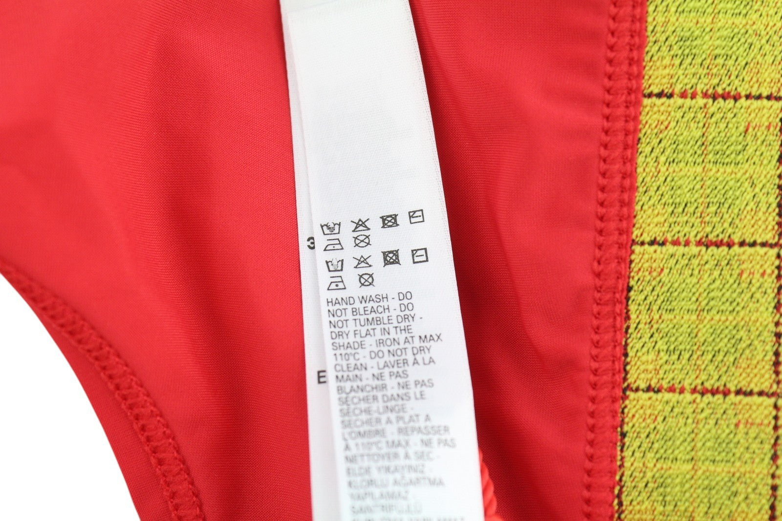 DIESEL Ufsb-Lizzys Women's Bra S Red Tartan Sleeveless Logo Round Neck Top