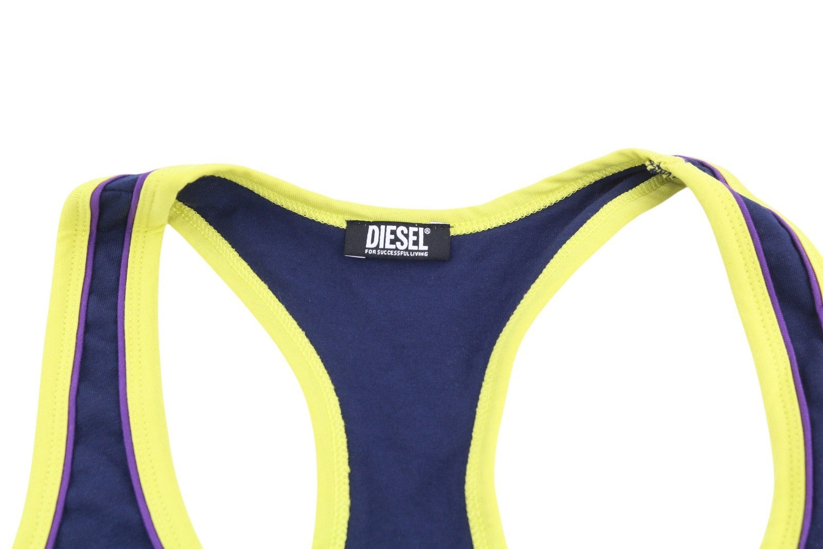 DIESEL Ufsb-Mileys Women's Sports Bra M Dark Blue Stretch Round Neck Top