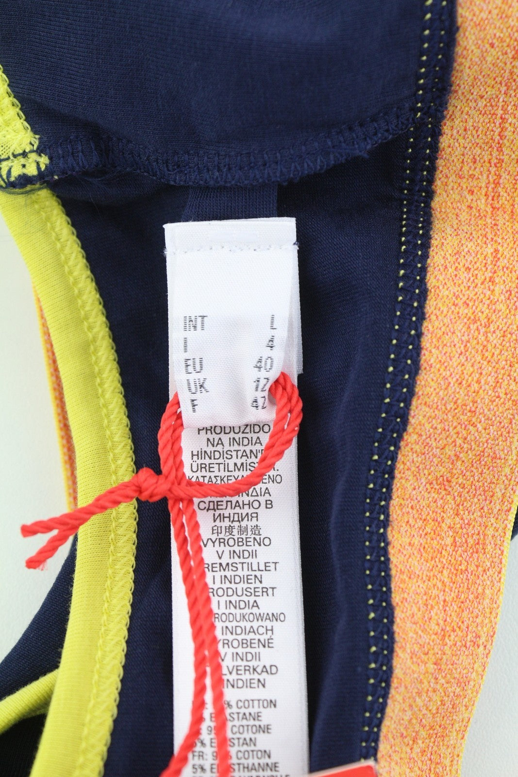 DIESEL Ufsb-Mileys Women's Sports Bra L Dark Blue Stretch Athletic Round Neck