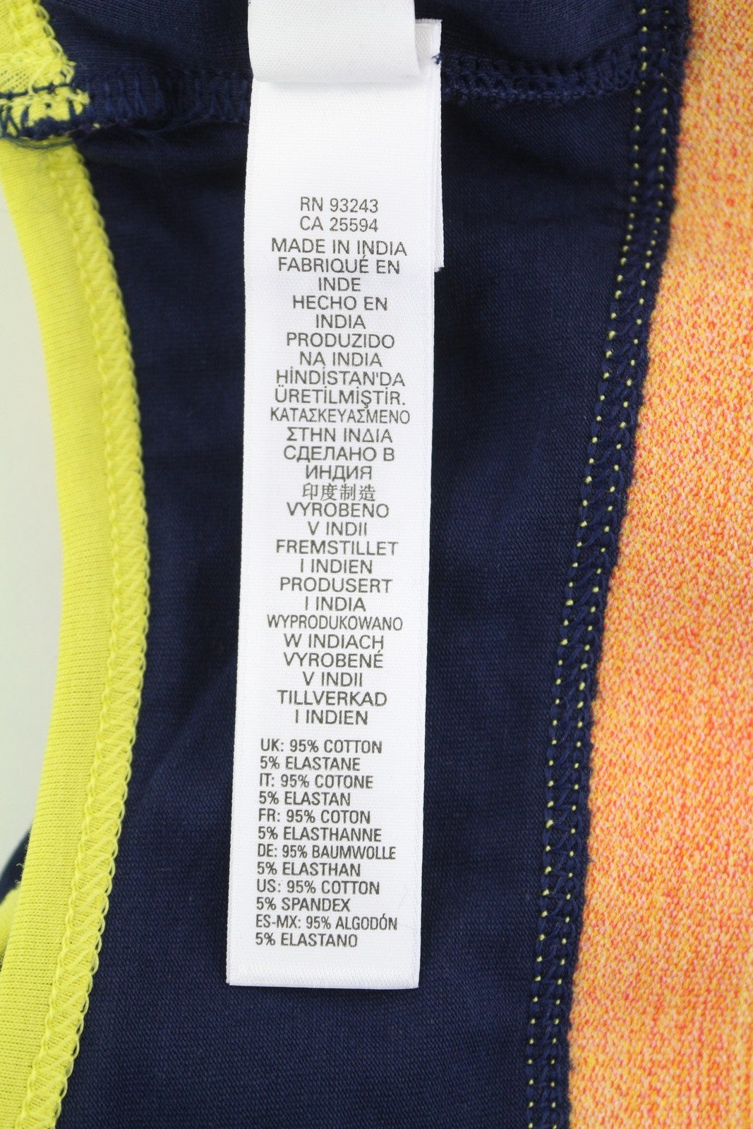 DIESEL Ufsb-Mileys Women's Sports Bra L Dark Blue Stretch Athletic Round Neck