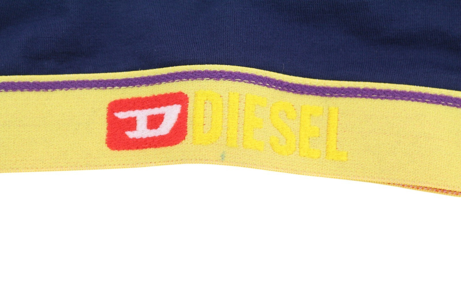 DIESEL Ufsb-Mileys Women's Sports Bra XL Blue Stretch Logo Sleeveless Training