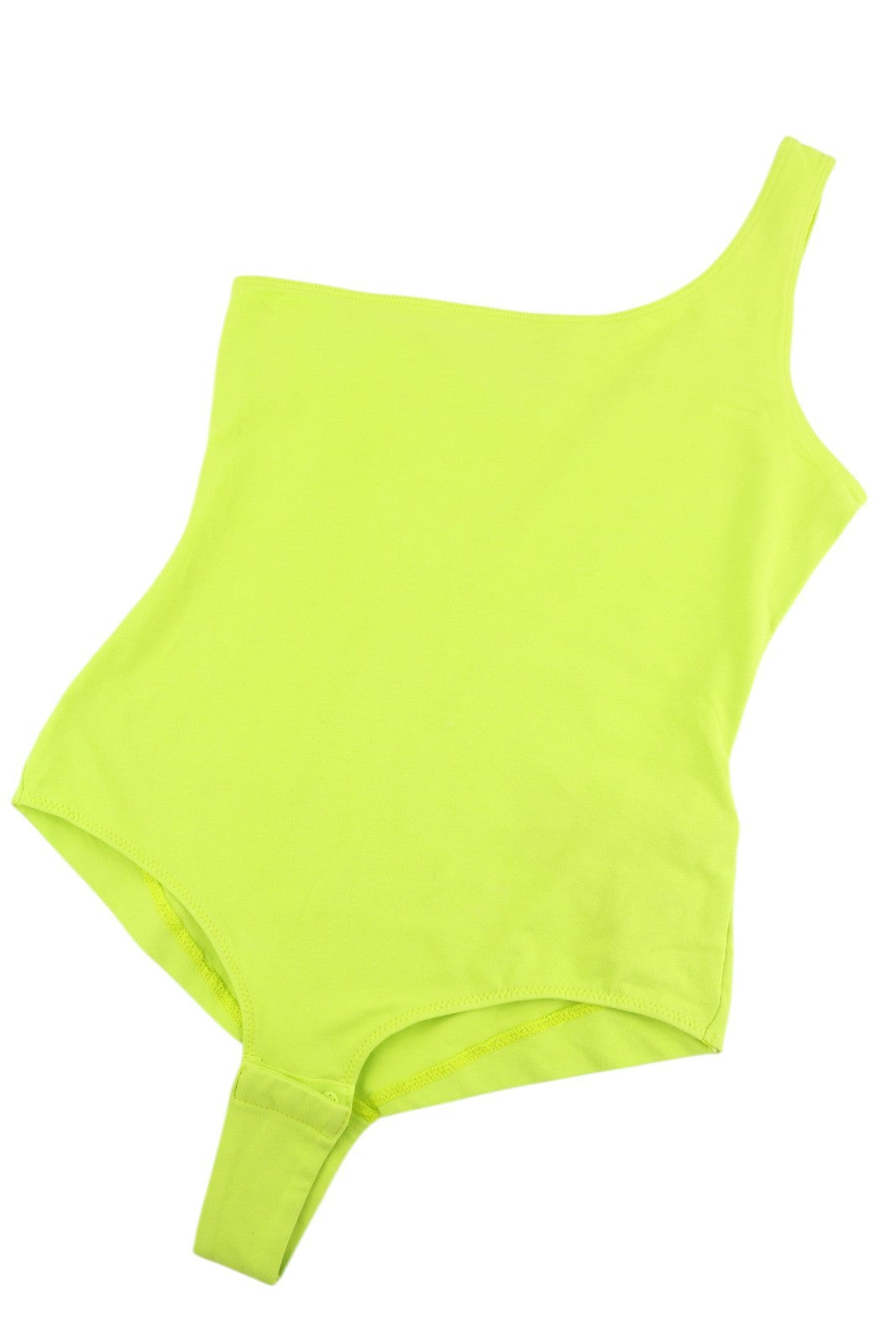 DIESEL Uftk-Jane Women's Bodysuit S Neon One-Shoulder Stretch Slim All-Season