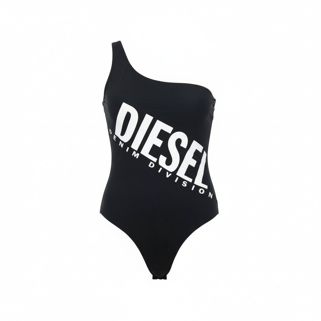 DIESEL Ufby-Jane-R Women's Bodysuit S One-Shoulder Slim Stretch Fit All Season
