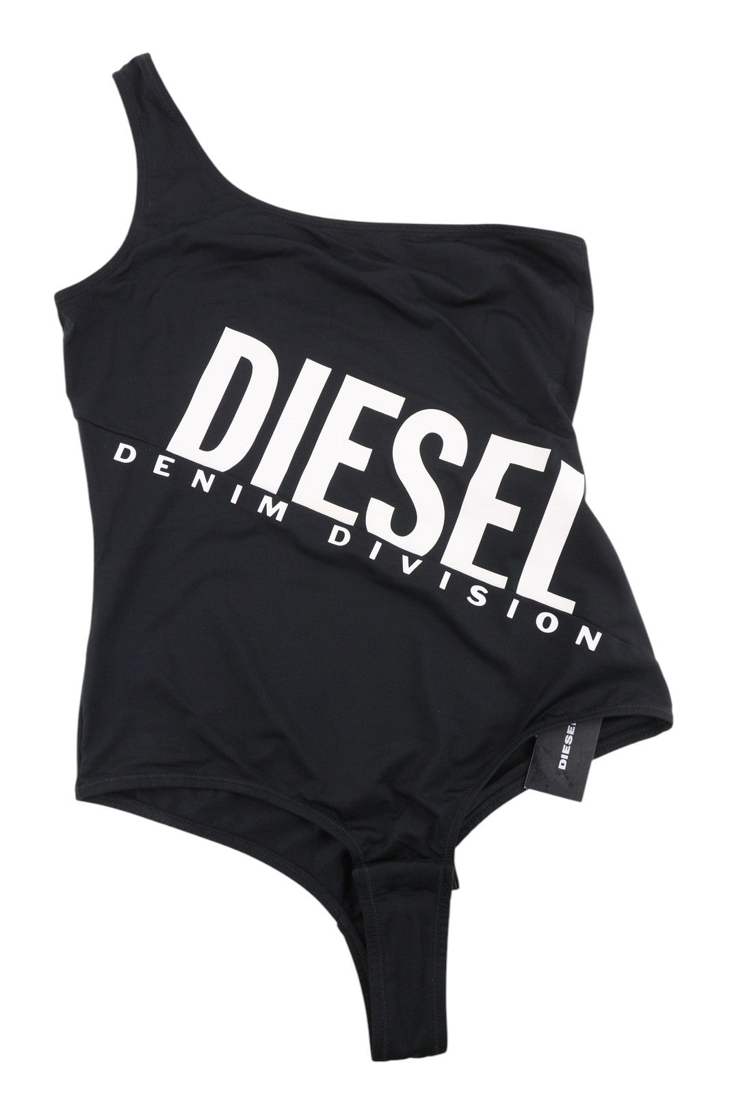 DIESEL Ufby-Jane-R Women's Bodysuit S One-Shoulder Slim Stretch Fit All Season