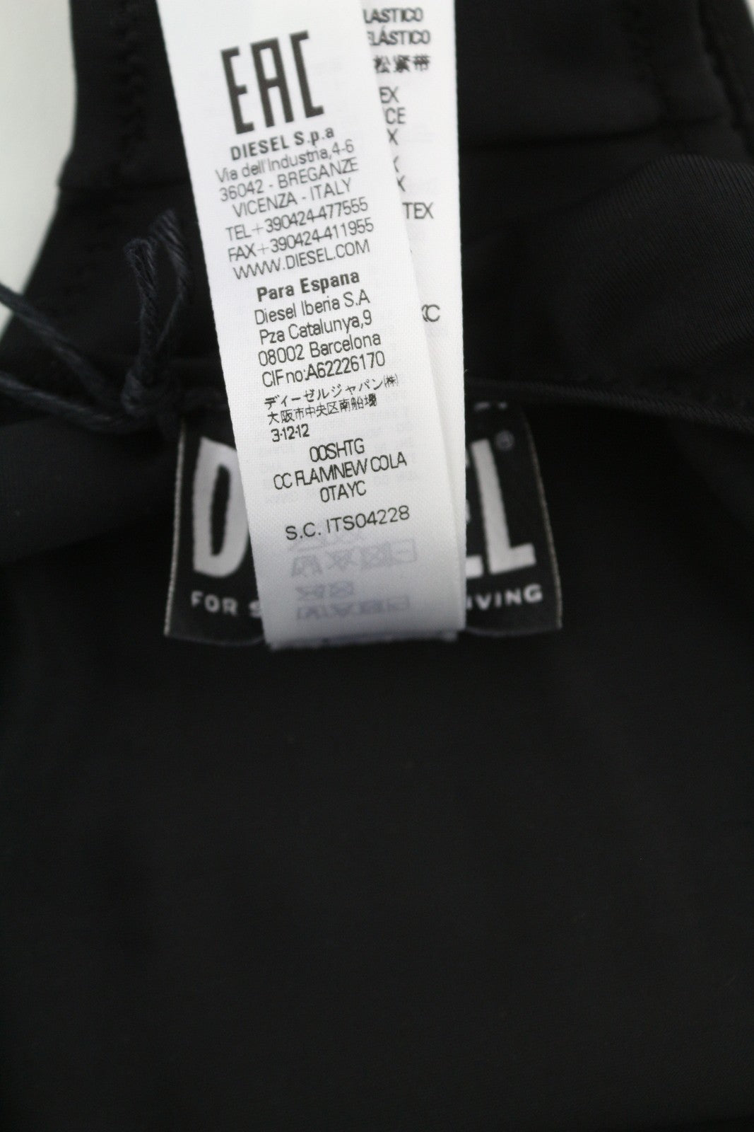 DIESEL X Coca-Cola CC-Flamnew-Cola Women Swimsuit XS Black Stretch One-Piece