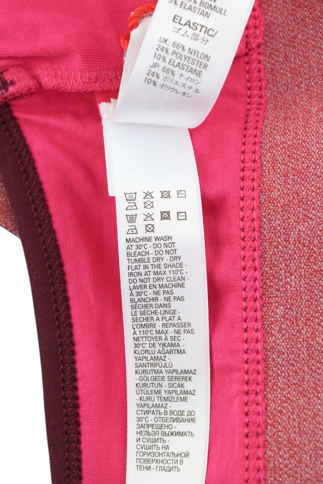 DIESEL Ufsb-Mileys Women's Sports Bra L Pink Stretchy Logo Activewear Top