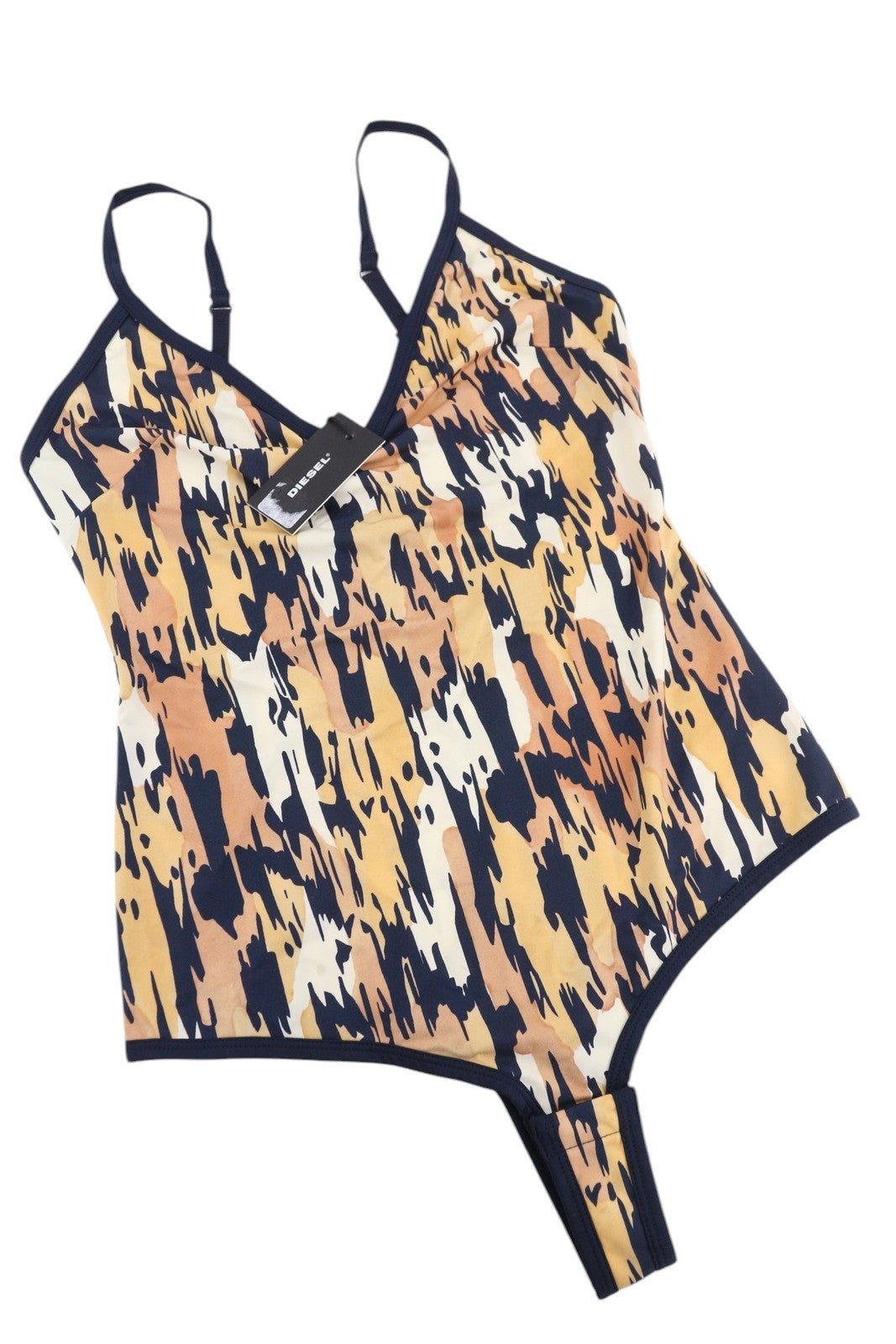 DIESEL Ufby-Kamhalas UW Body Women's Bodysuit S Patterned Stretch Sleeveless