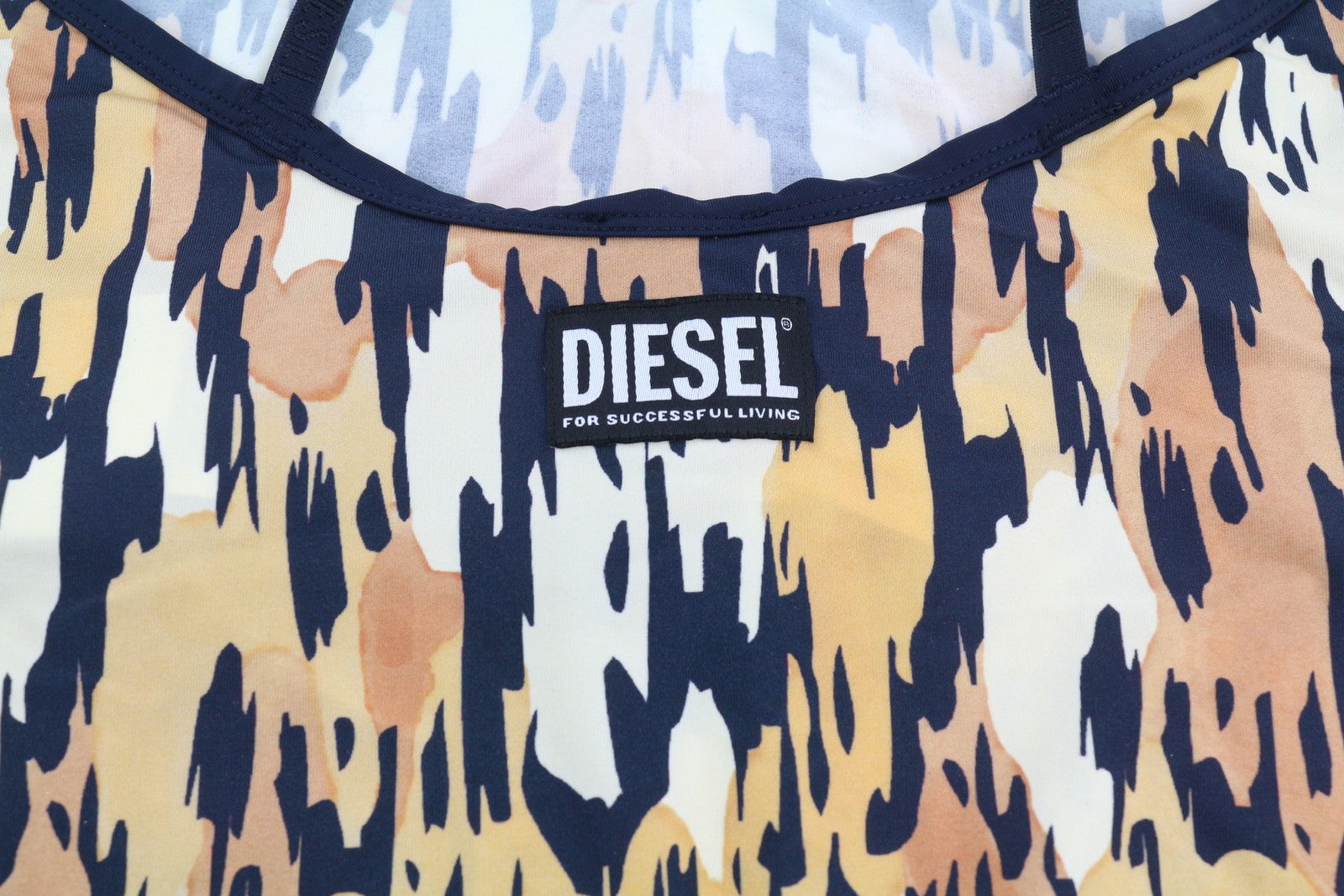 DIESEL Ufby-Kamhalas UW Body Women's Bodysuit S Patterned Stretch Sleeveless