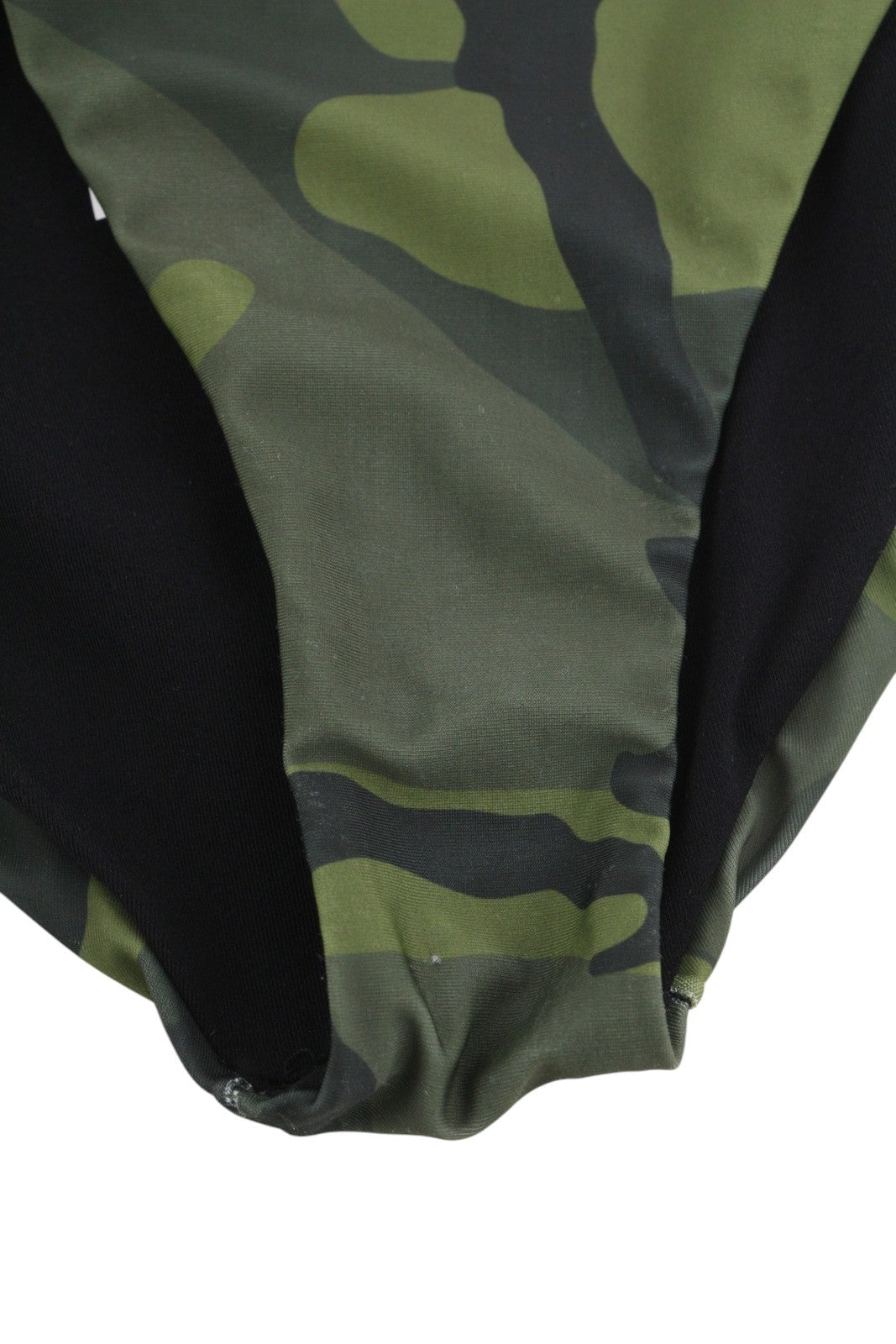 DIESEL Bfsw-Slia Intero Women Swimsuit S Green Camo Stretch Sleeveless RRP125