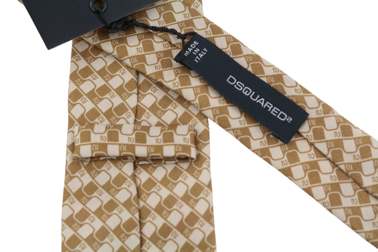 DSQUARED2 Men's Tie 148x8 CM Silk Pattern Logo Business Wear RRP199